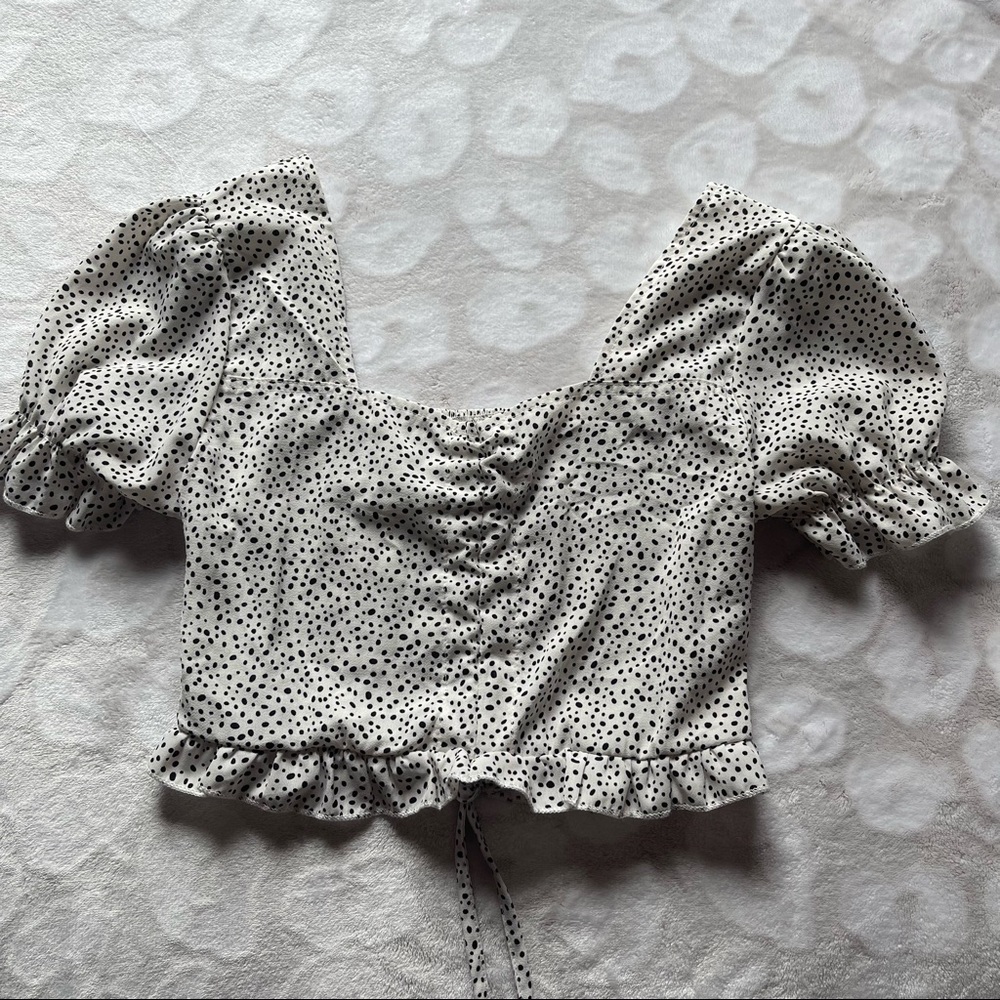 Ruched Crop Top w/ Drawstring
